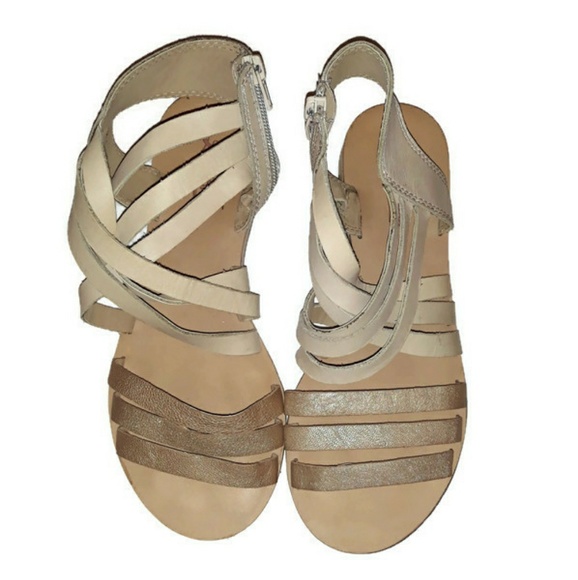 Lucky Brand Gladiator Sandals Champagne Gold Size 7.5 - Picture 3 of 6